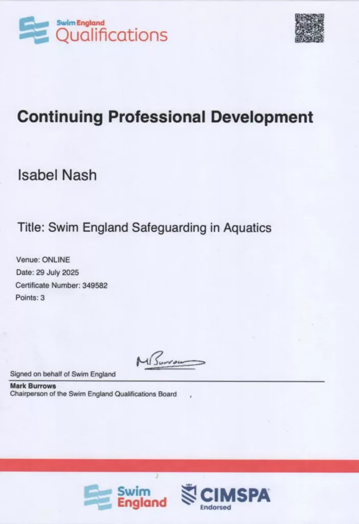 29-07-2025 - Isabel Nash - SE_Safeguarding_in_Aquatics