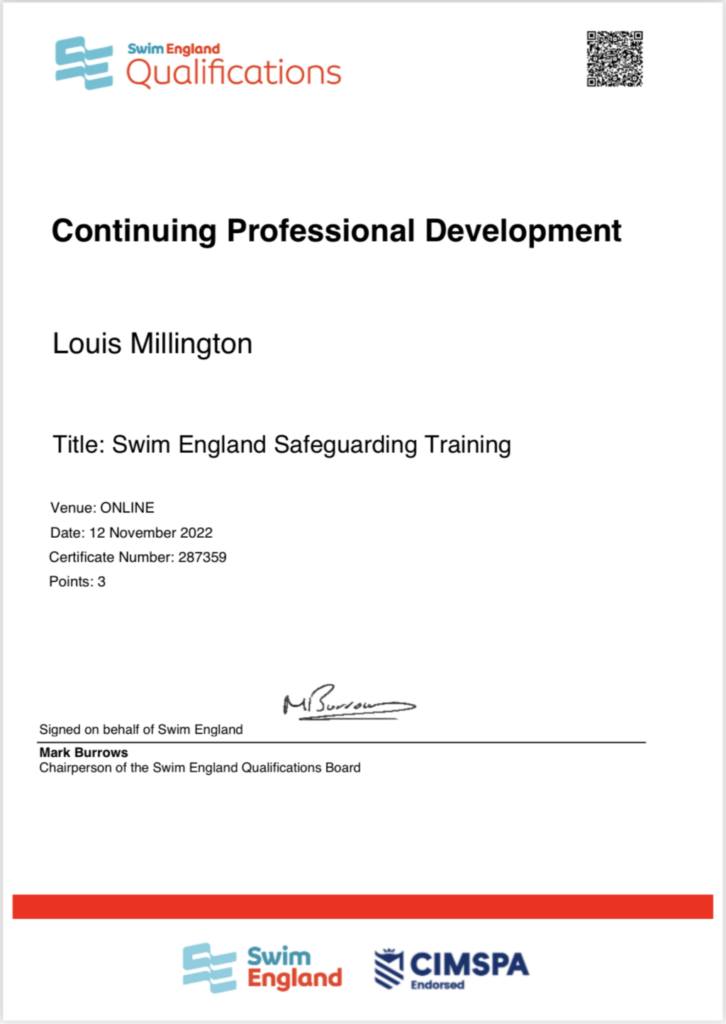 Safeguarding Certificate - Louis Millington - 12-11-2022 - CPD Certificate